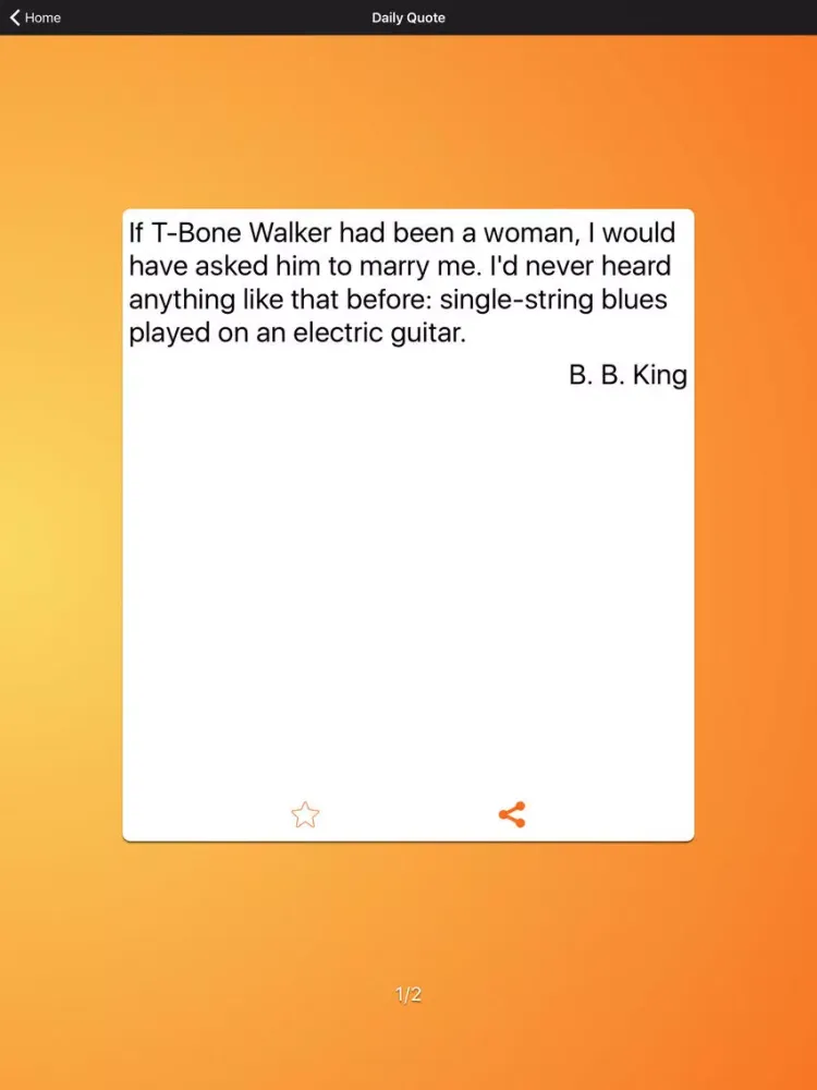 Capturas de tela do Daily Quotes - B. B. King Version iPad 
