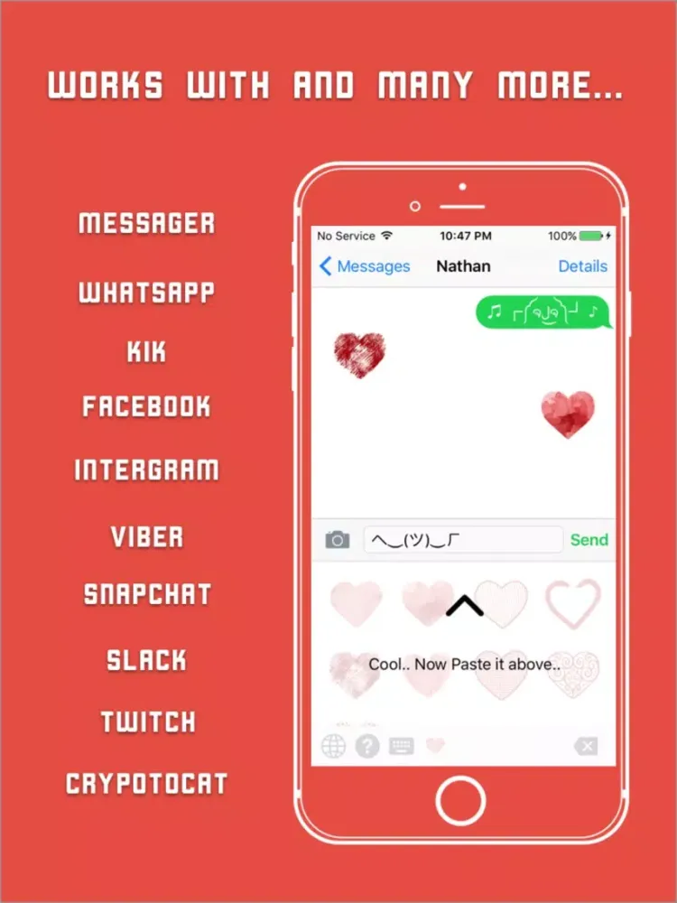 Tangkapan skrin Lovemoji - A love/heart emoji share iPad 