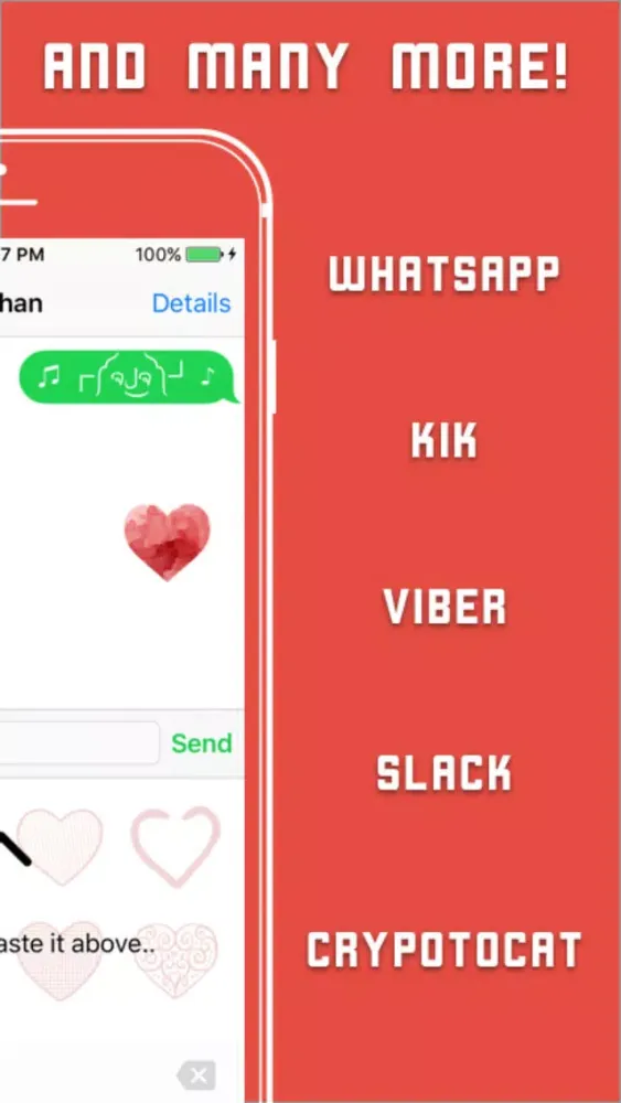 Tangkapan skrin Lovemoji - A love/heart emoji share