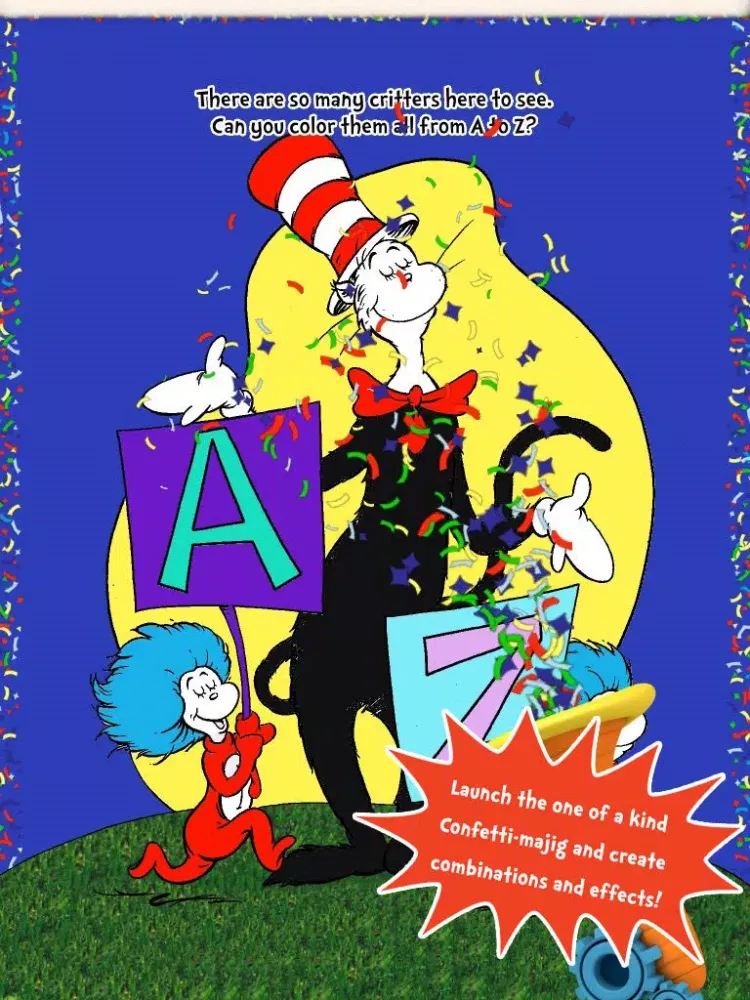 Dr. Seuss's The Cat in the Hat Color & Create! iPad  سکرین شاٹس