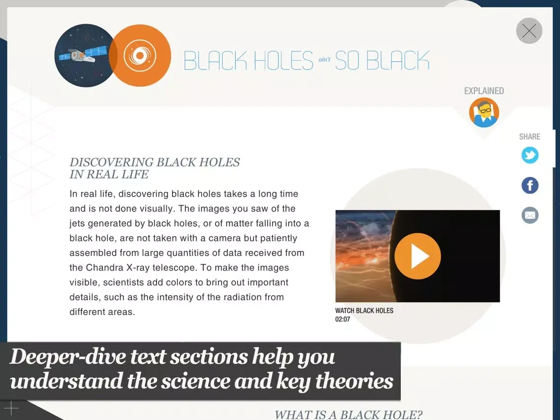 Zrzuty ekranu Stephen Hawking's Snapshots of the Universe iPad 