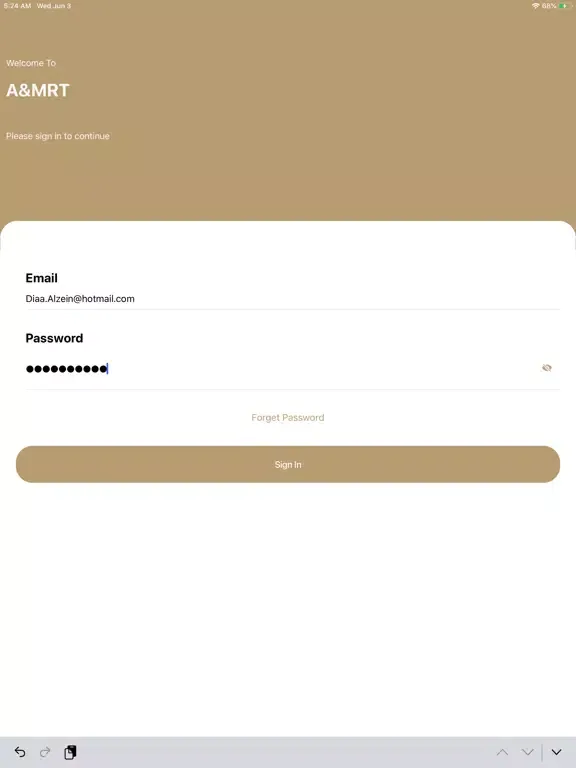 A&MRT iPad  Screenshots