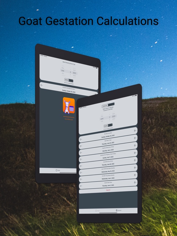 Capturas de pantalla de Goat Due Date Calculator iPad 