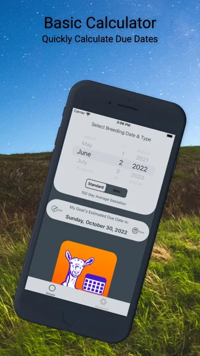 Goat Due Date Calculator سکرین شاٹس