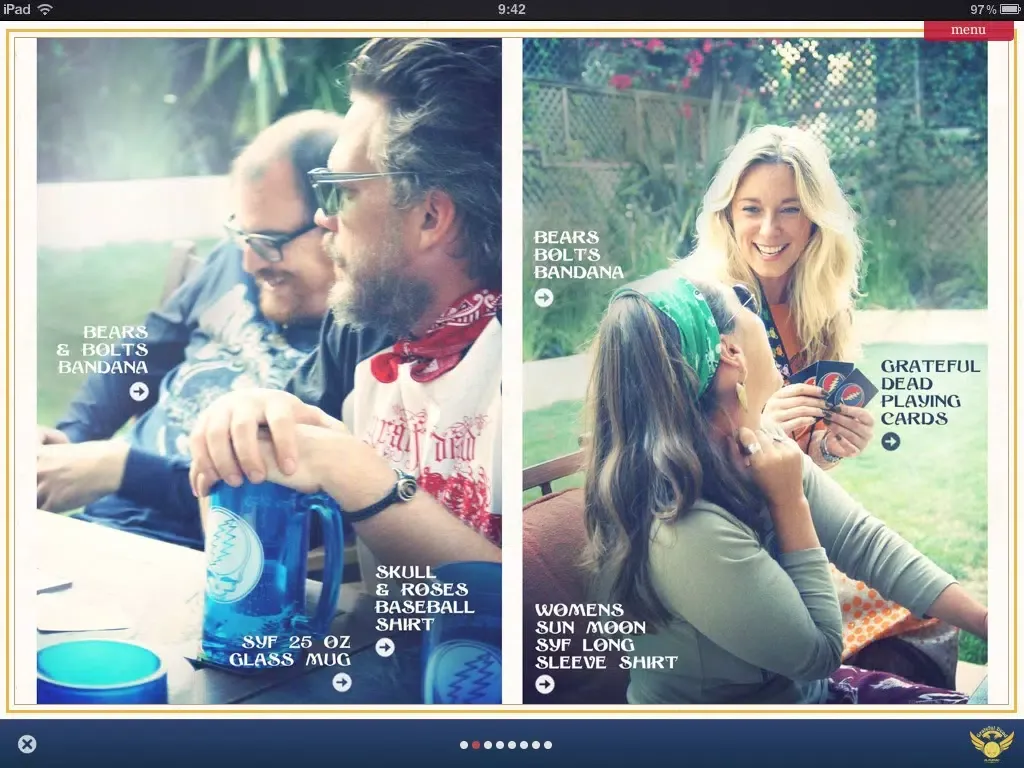Capturas de tela do Grateful Dead Almanac HD iPad 
