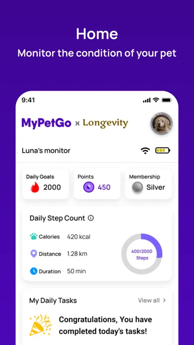 Tangkapan skrin MyPetGo: Pet Wellness Monitor