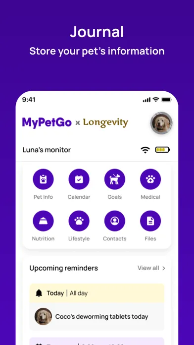 Tangkapan skrin MyPetGo: Pet Wellness Monitor
