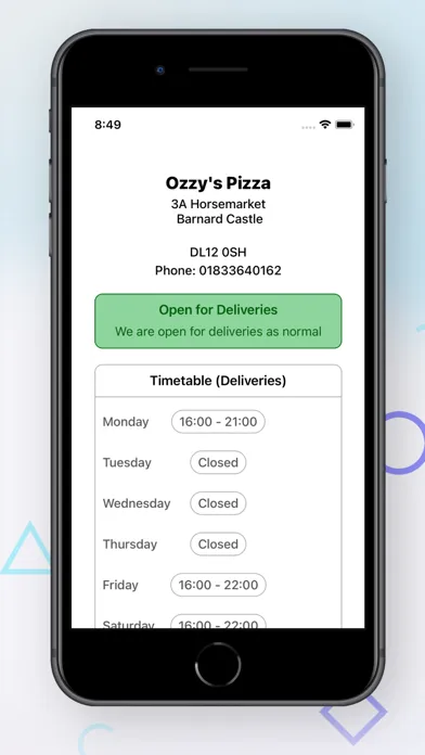 Ozzy's Pizza應用截圖