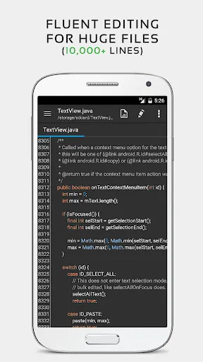 Capturas de tela do QuickEdit Text Editor