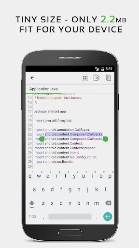 Capturas de tela do QuickEdit Text Editor