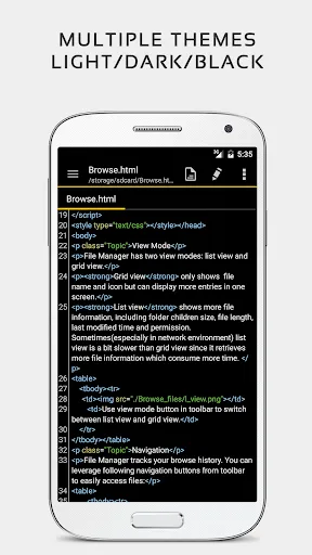 Capturas de tela do QuickEdit Text Editor