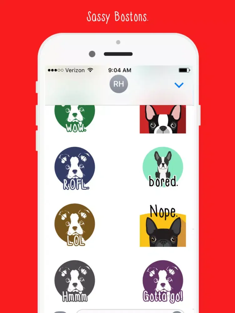 Capturas de pantalla de Boston Terrier Emoji: Puppy Stickers for iMessage iPad 
