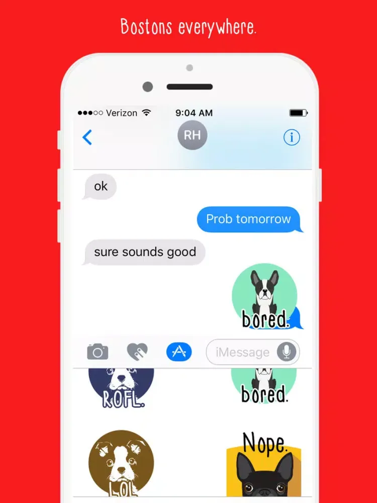 Capturas de pantalla de Boston Terrier Emoji: Puppy Stickers for iMessage iPad 
