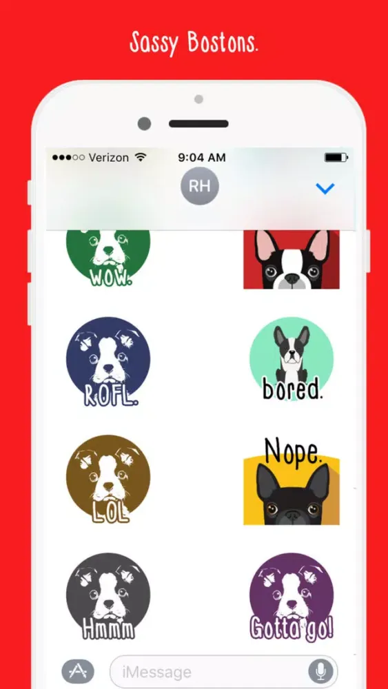 Capturas de pantalla de Boston Terrier Emoji: Puppy Stickers for iMessage
