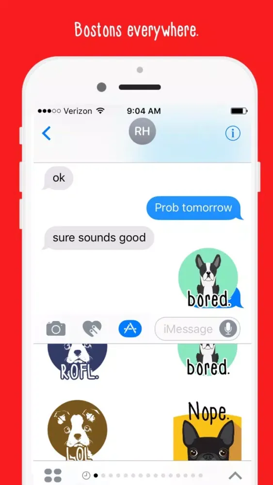 Capturas de pantalla de Boston Terrier Emoji: Puppy Stickers for iMessage