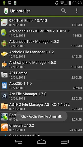 Скриншоты Uninstaller