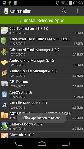 Скриншоты Uninstaller