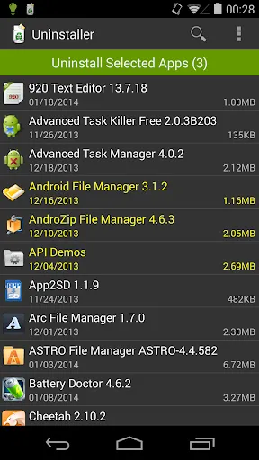 Скриншоты Uninstaller