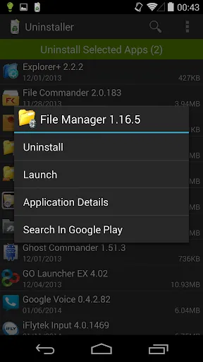 Скриншоты Uninstaller