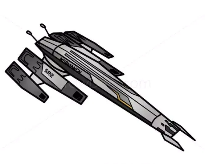 Spaceship: A Step by Step Draw Screenshots