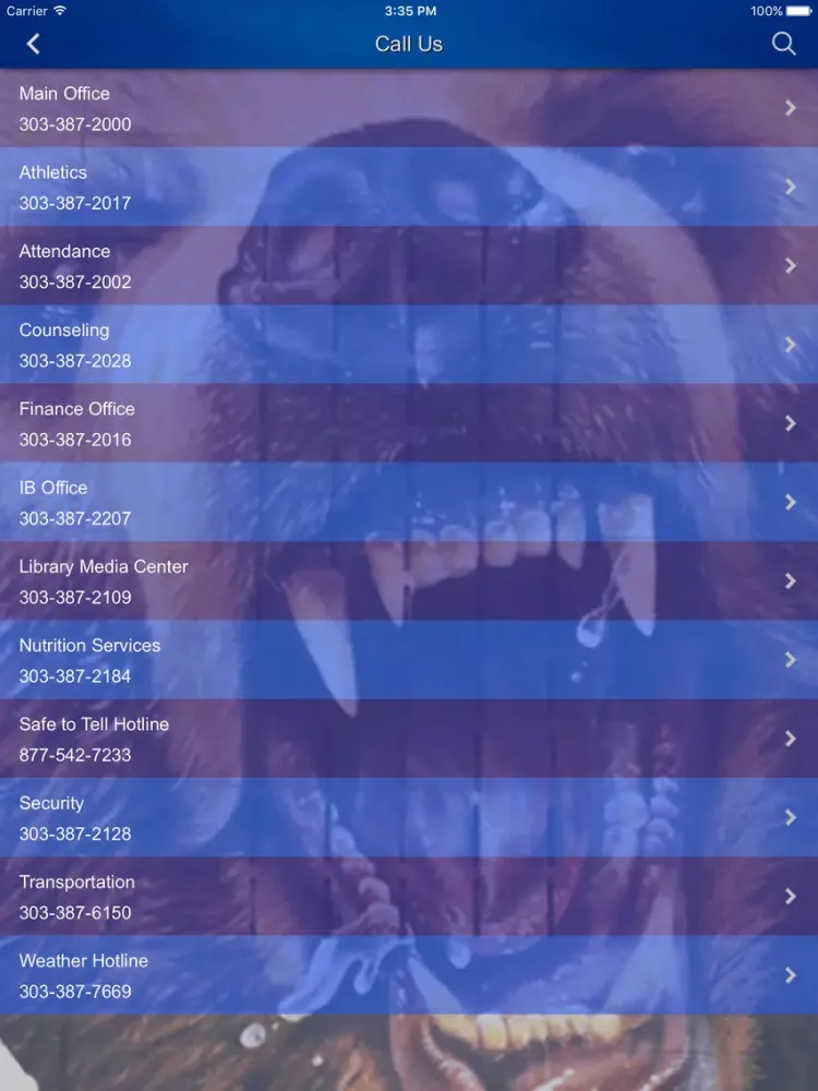 ThunderRidge High School iPad  Screenshots
