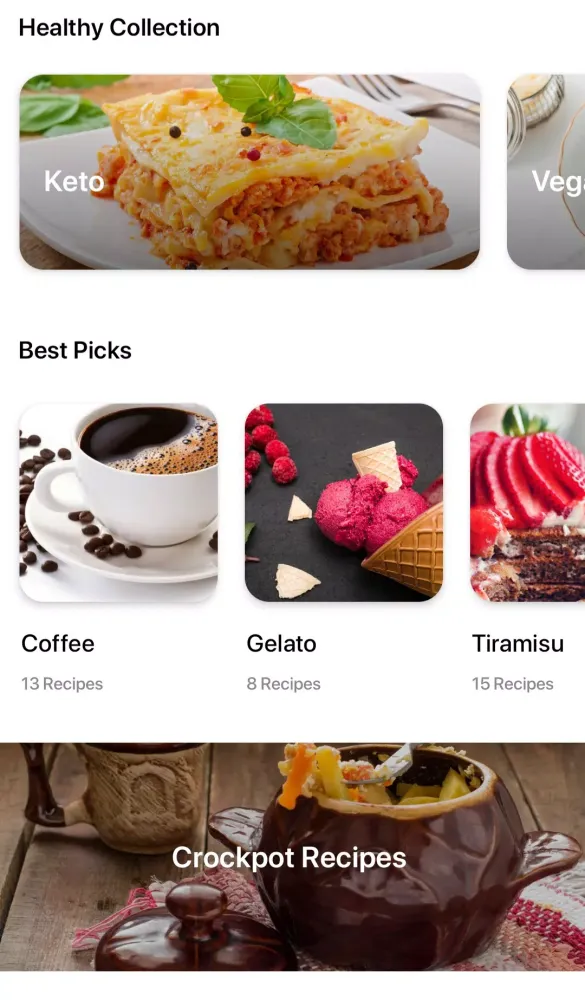 Tangkapan skrin Italian recipes app