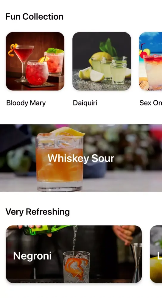 Скриншоты Cocktail recipes