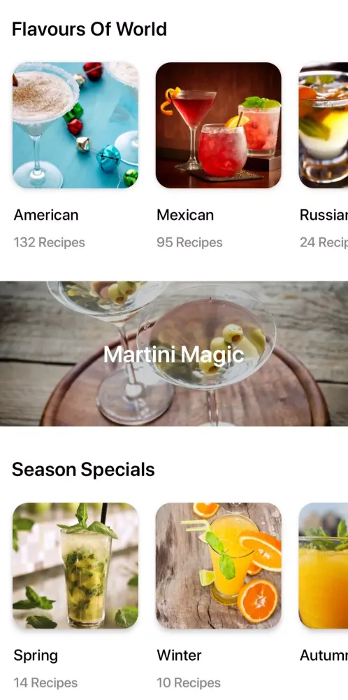 Скриншоты Cocktail recipes