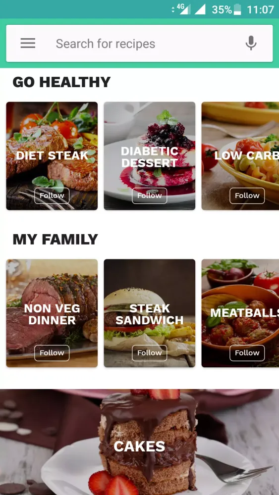 Capturas de tela do German food recipes