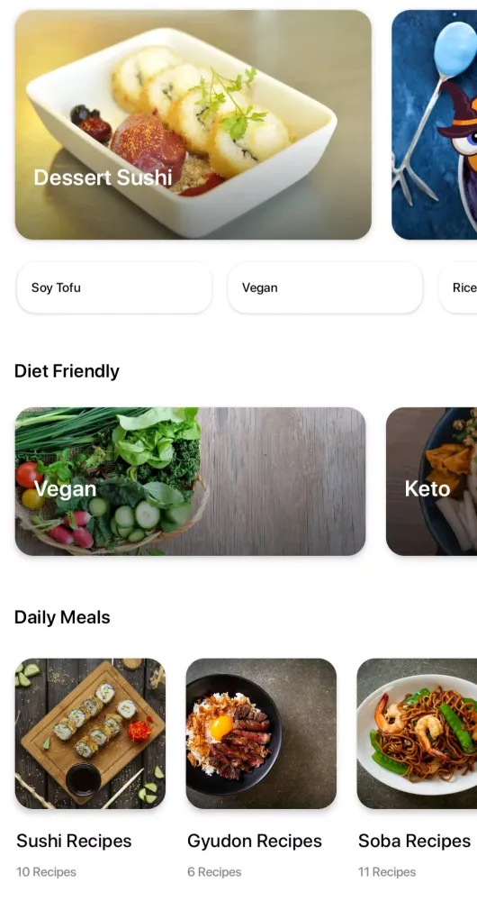 Capturas de pantalla de Japanese food recipes