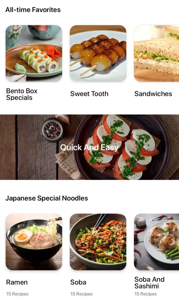 Capturas de pantalla de Japanese food recipes