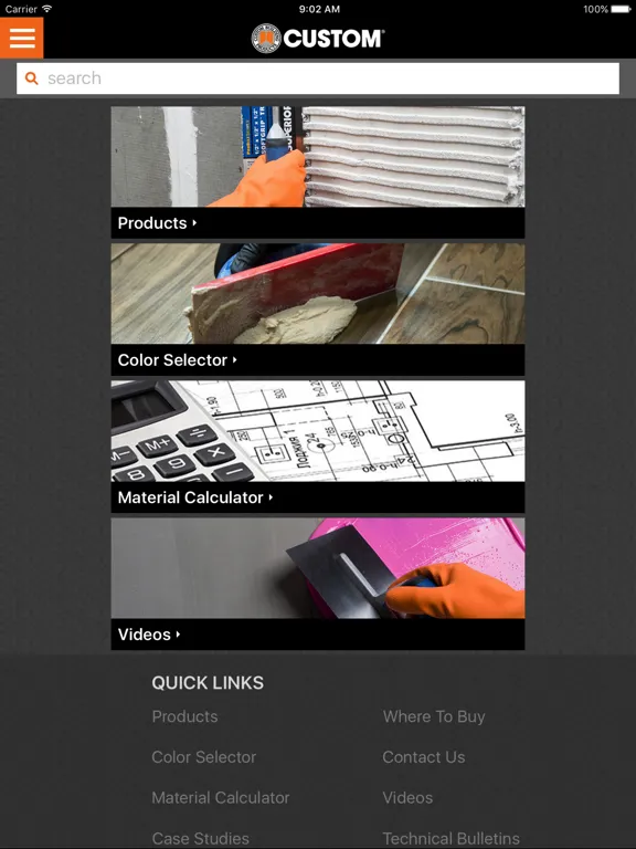 Capturas de pantalla de Custom Building Products iPad 
