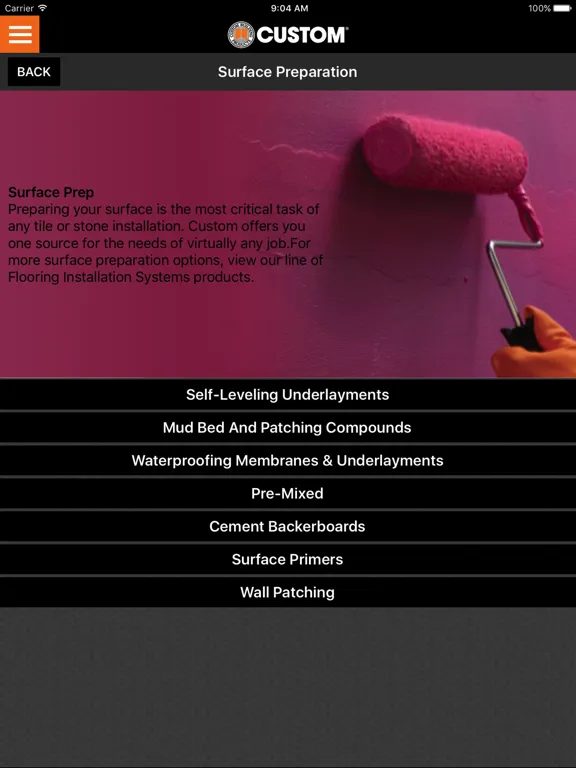 Capturas de pantalla de Custom Building Products iPad 