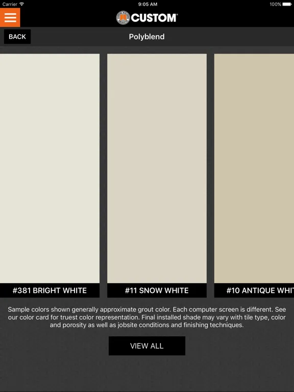 Capturas de pantalla de Custom Building Products iPad 