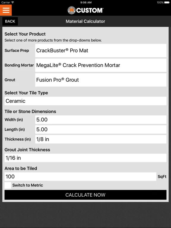 Capturas de pantalla de Custom Building Products iPad 
