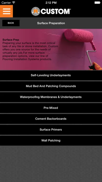 Capturas de pantalla de Custom Building Products