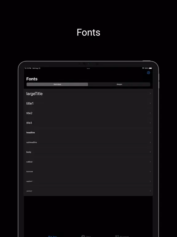 Captures d'écran de Semantic UI Reference iPad 