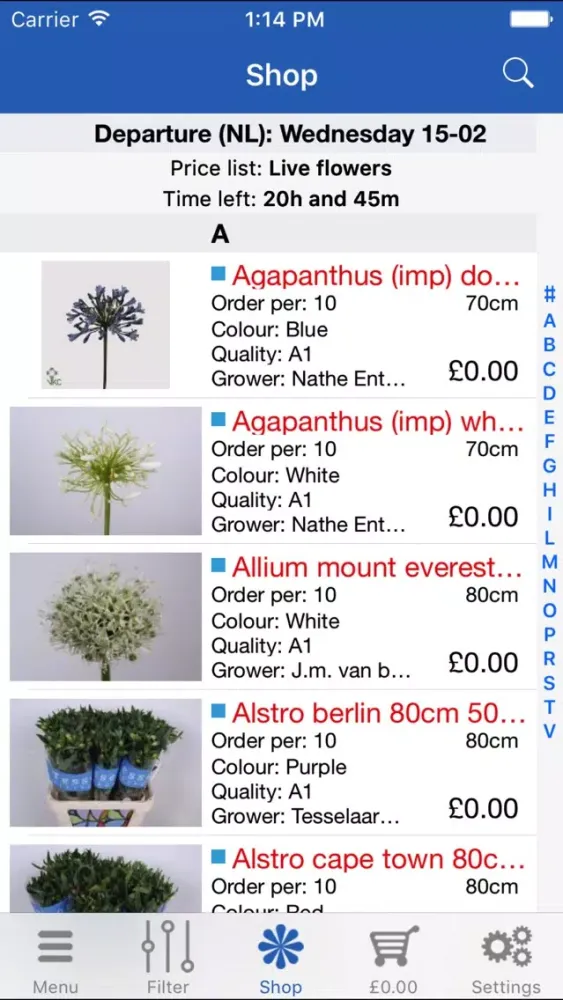 Ảnh chụp màn hình của GT Flowers Shop