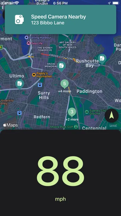 Zrzuty ekranu Speedo.meta: GPS Speed Traps