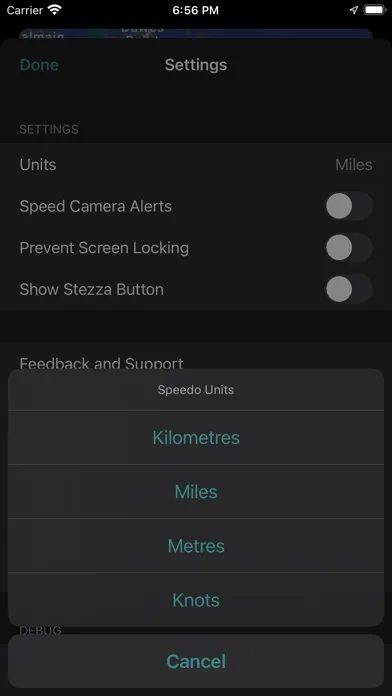 Zrzuty ekranu Speedo.meta: GPS Speed Traps
