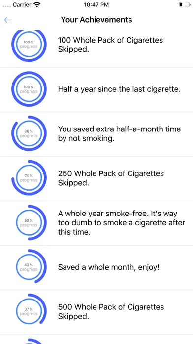Capturas de tela do QuitItNow! - Quit Smoking