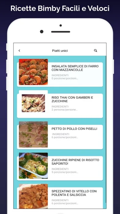 Captures d'écran de Ricette Bimby Facili e Veloci
