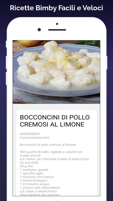 Captures d'écran de Ricette Bimby Facili e Veloci
