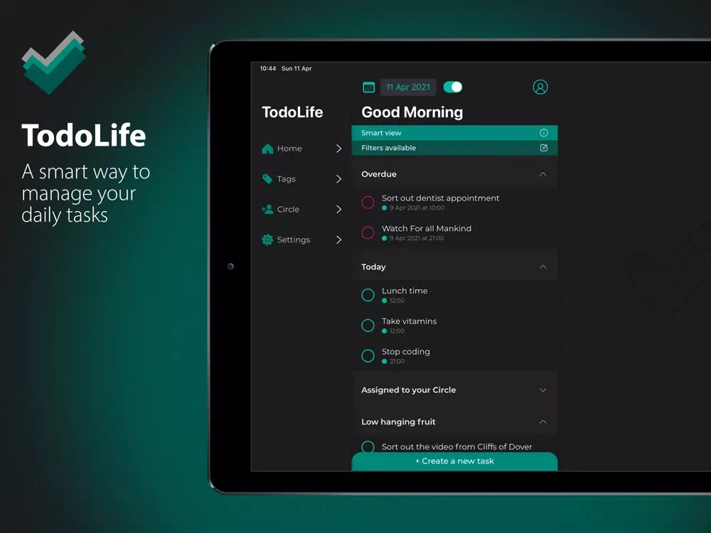 Ảnh chụp màn hình của TodoLife iPad 