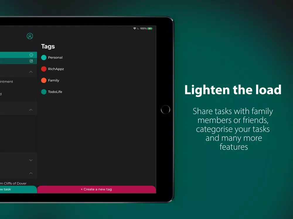 Ảnh chụp màn hình của TodoLife iPad 
