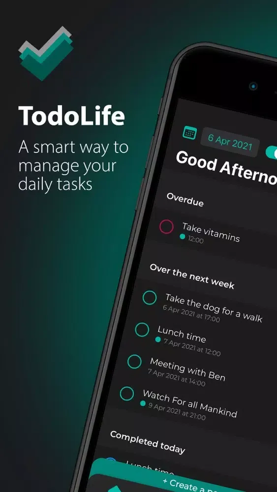 Ảnh chụp màn hình của TodoLife