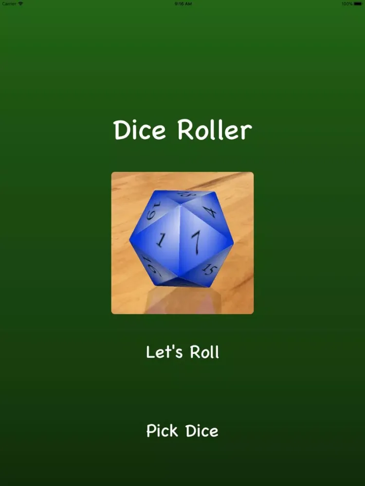 Ảnh chụp màn hình của Dice Roller AR iPad 