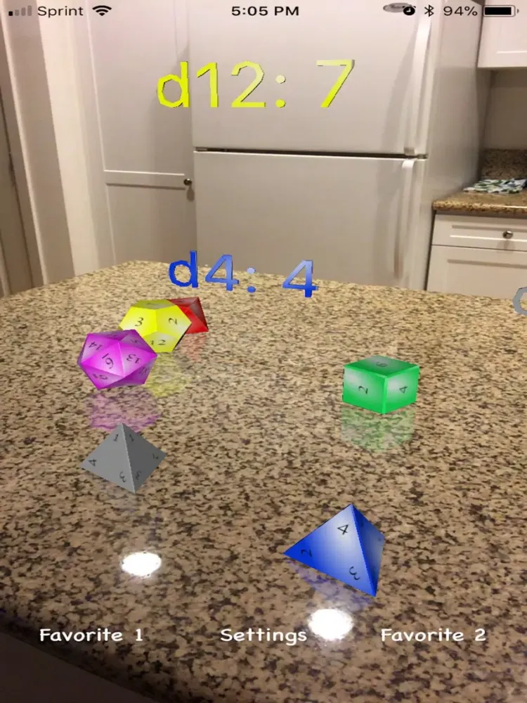 Ảnh chụp màn hình của Dice Roller AR iPad 