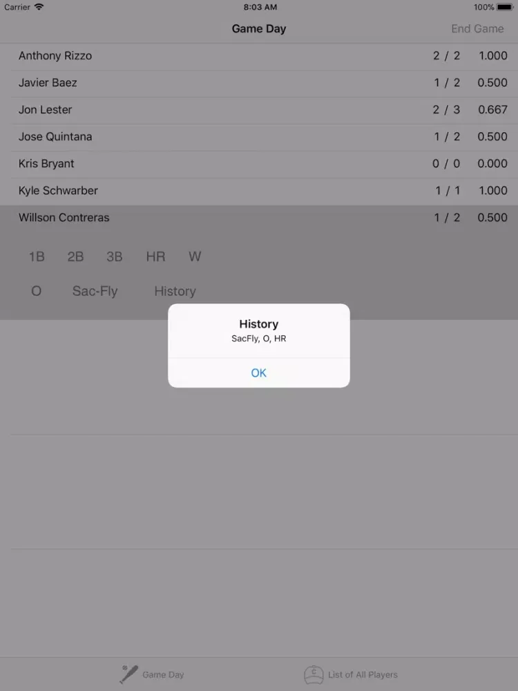 صور Batting Average Calculator iPad 
