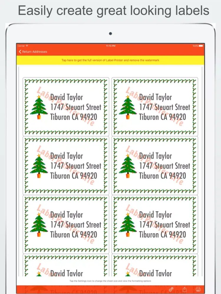 Label Printer Lite iPad 应用截图